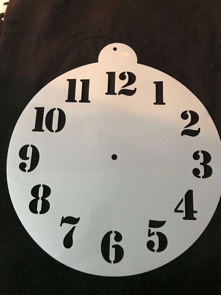 STENCIL 40 Centímetros RELOJ ARGENTINO ARABIGO