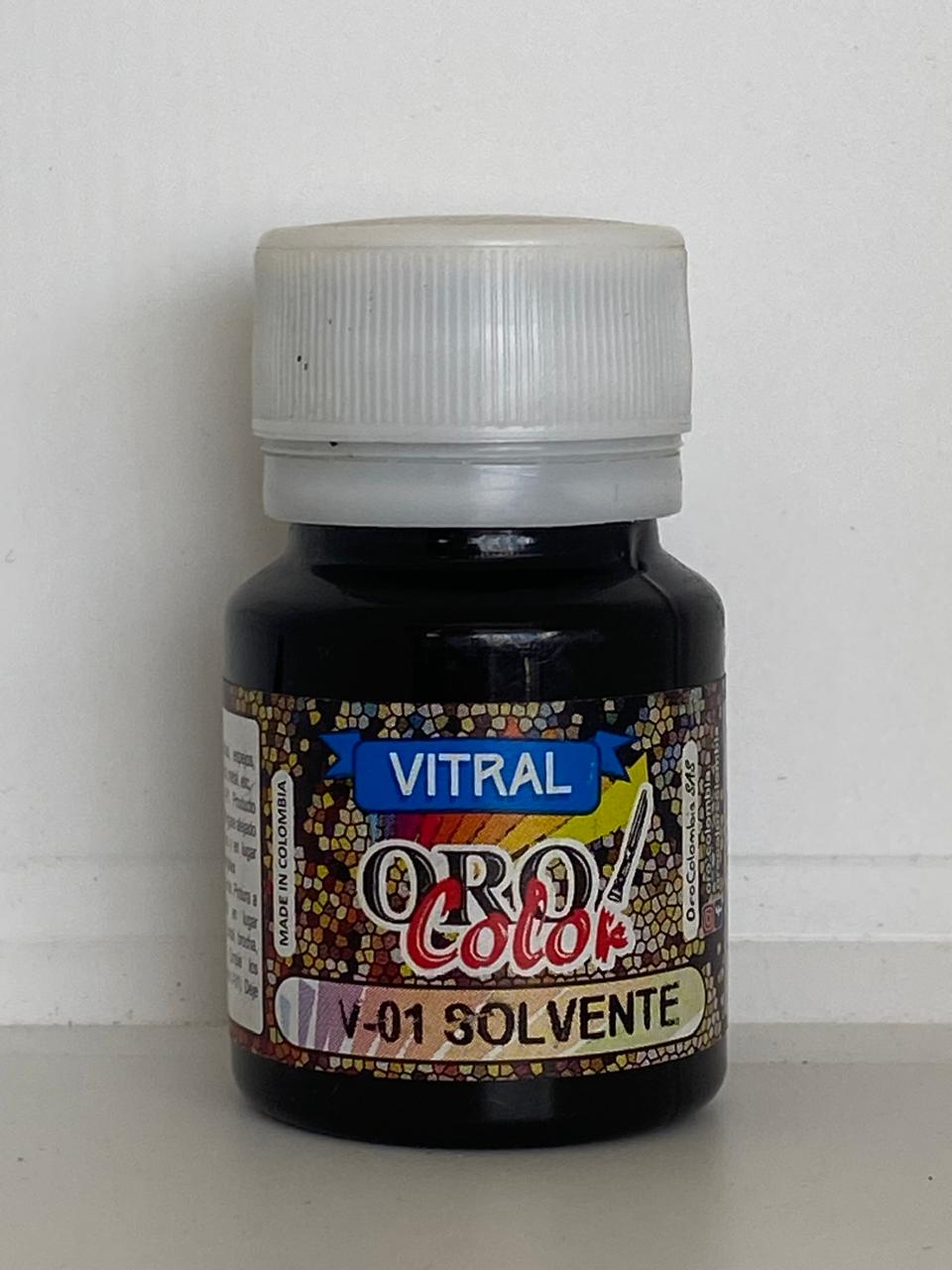 PINTURA VITRAL ORO COLOR 30 ML VS01 SOLVENTE