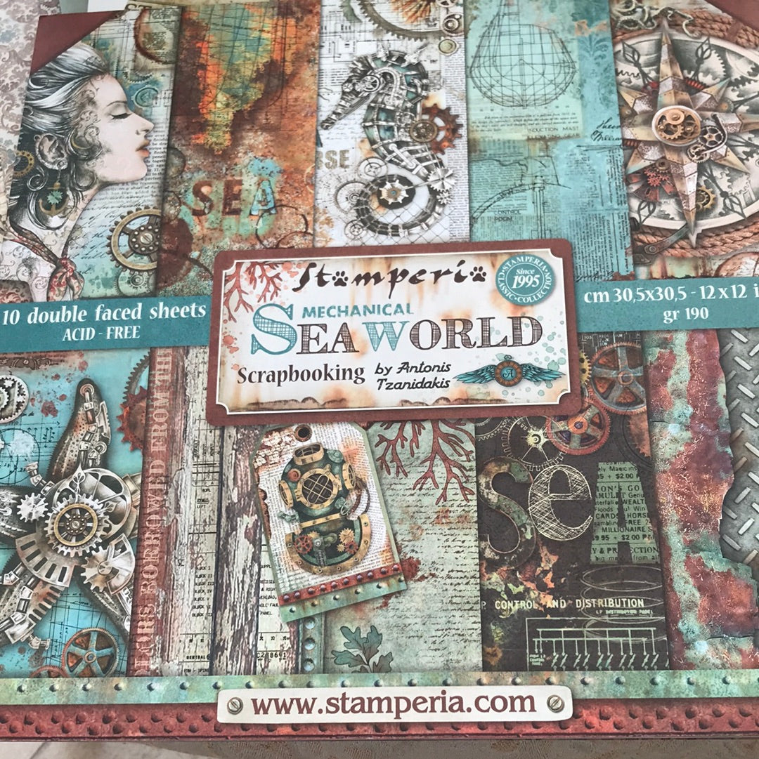 LAMINAS STAMPERIA DOBLES PARA SCRAP SEA WORLD