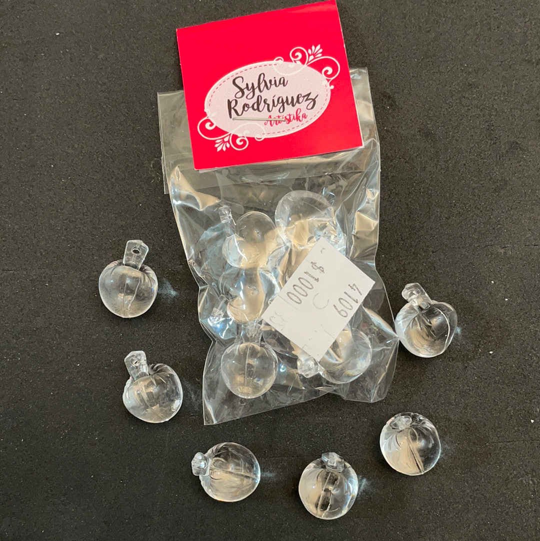 8- PRISMAS CRISTALES TRANSPARENTES manzanitas colgantes, 7 U