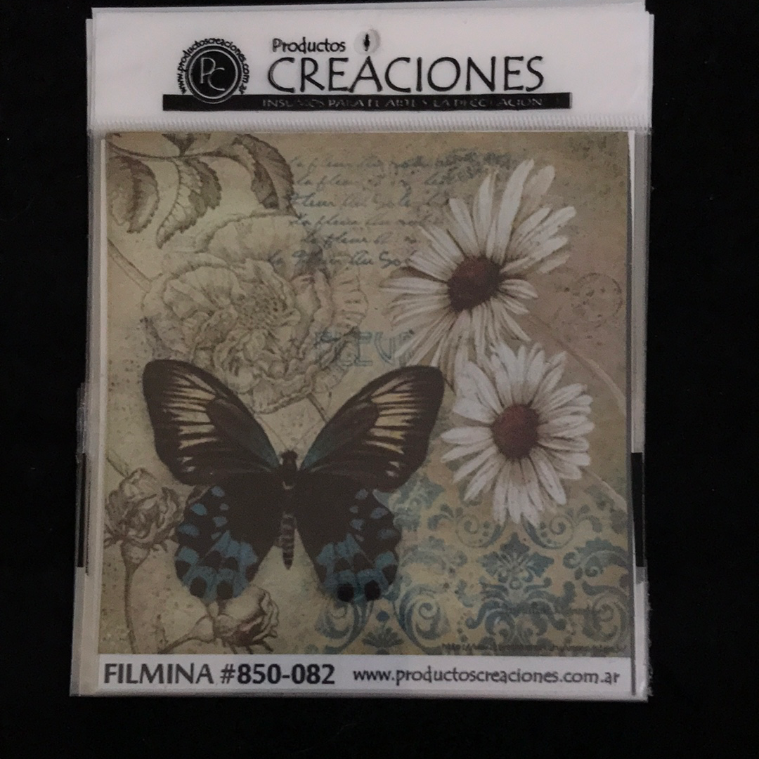 LAMINAS FILMINA O CRISTAL, n82 medidas 14 x 14