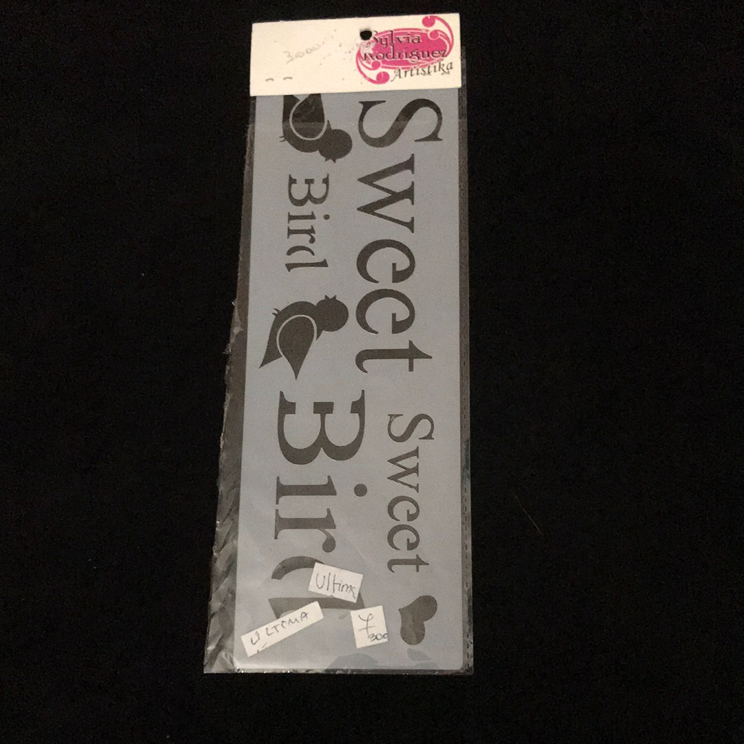 STENCIL 10 x 30 MILARTES SWEET BIRD