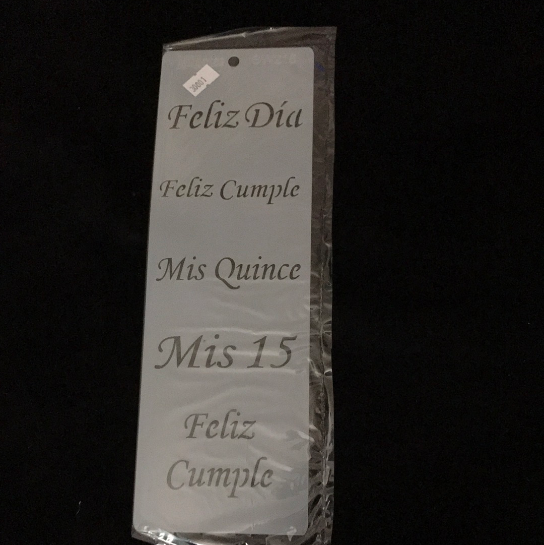 STENCIL 10 x 30 MILARTES FRASES Feliz 15