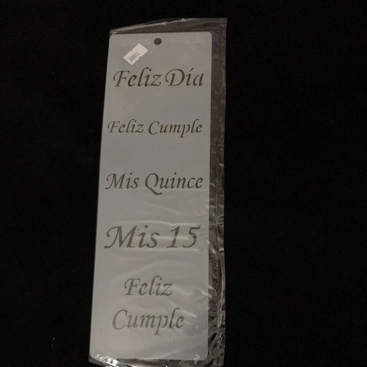 STENCIL 10 x 30  MILARTES FRASES Feliz 15
