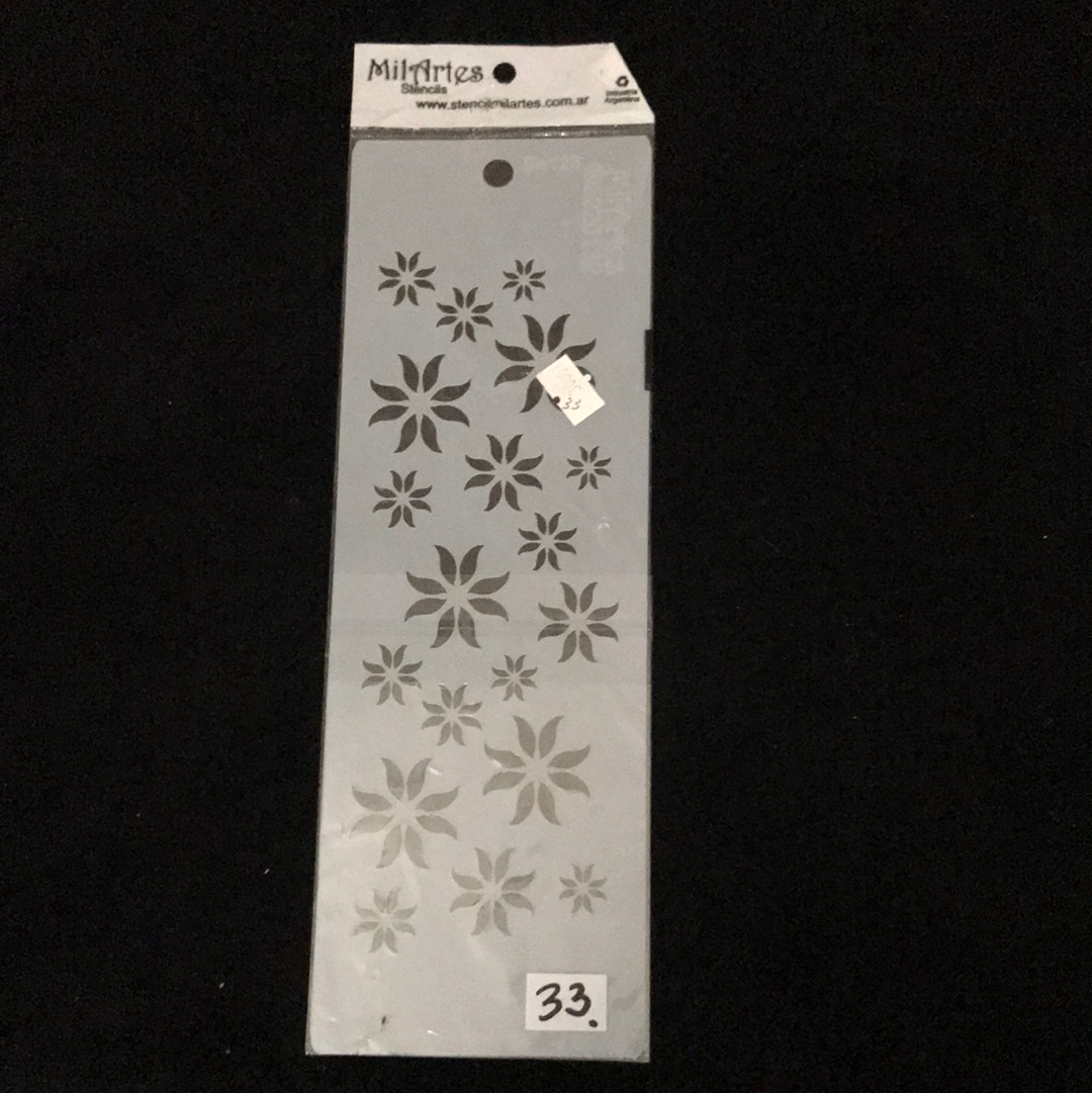 STENCIL 10 x 30 MILARTES FLORES
