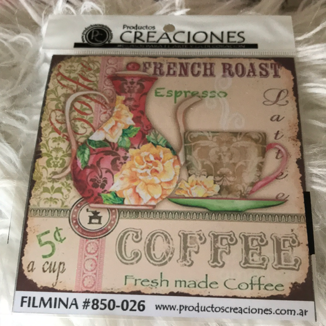 LAMINAS FILMINA O CRISTAL,n 26 medidas 14 x 14