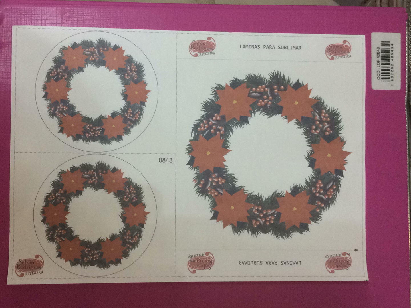 LÁMINA PARA SUBLIMACIÓN 20x30 NAVIDAD