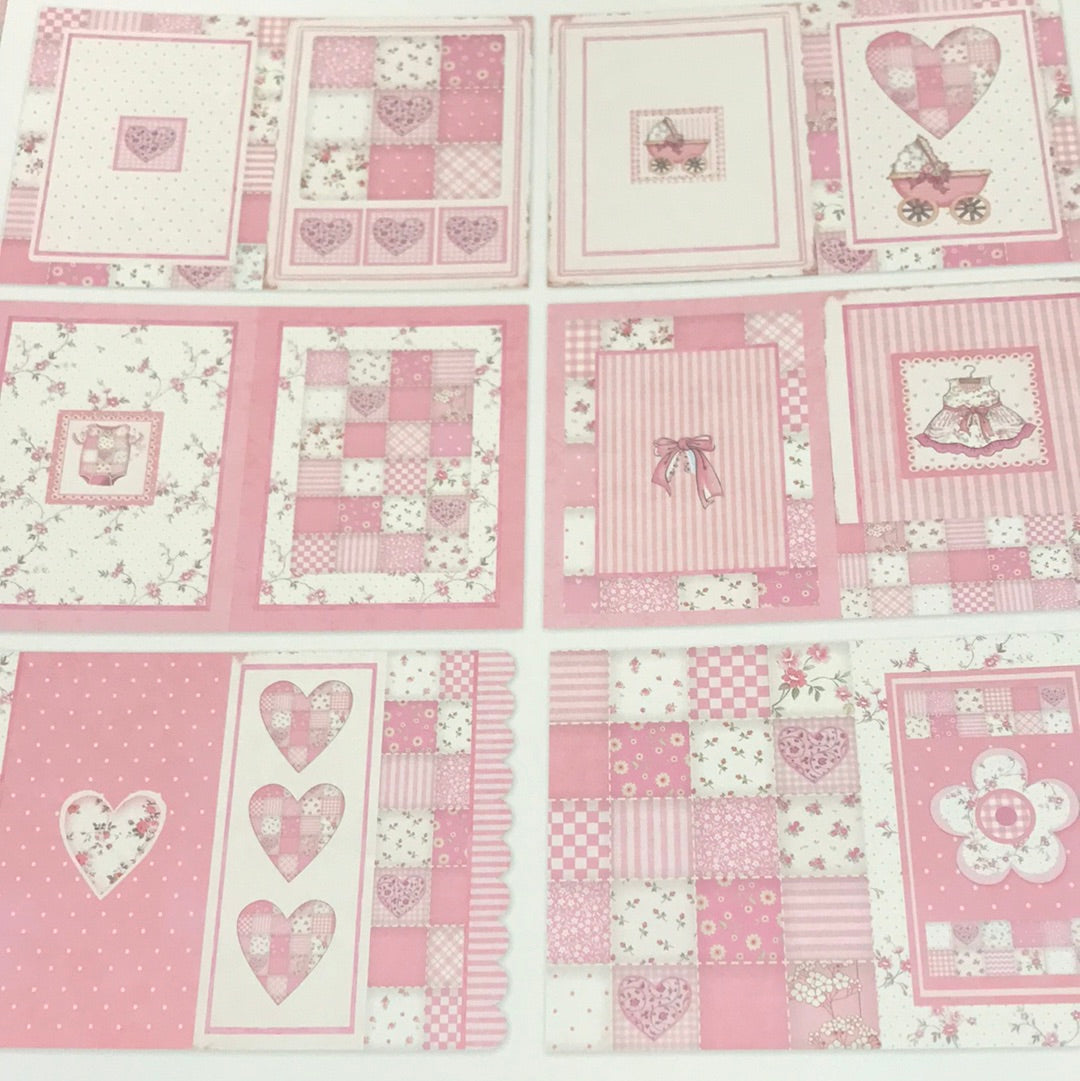 LAMINAS STAMPERIA  DOBLES PARA SCRAP BABY GIRL