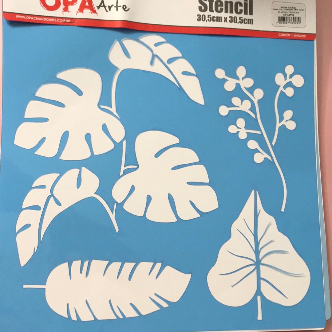 STENCIL 30,5X30,5 OPA VARIOS