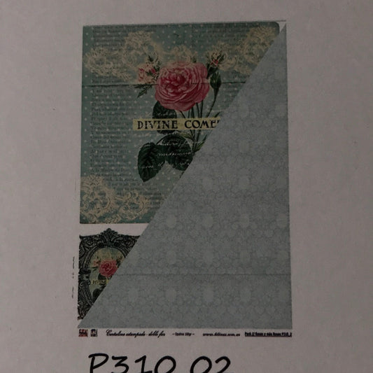 Lámina Doble Faz  Titina colección Rosas y mas Rosas N ro 2 310-2 32x47 cm Scrapbooking-Rosas y más rosas 2