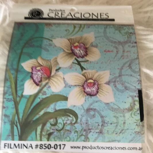 LAMINAS FILMINA O CRISTAL, n 17 medidas 14 x 14