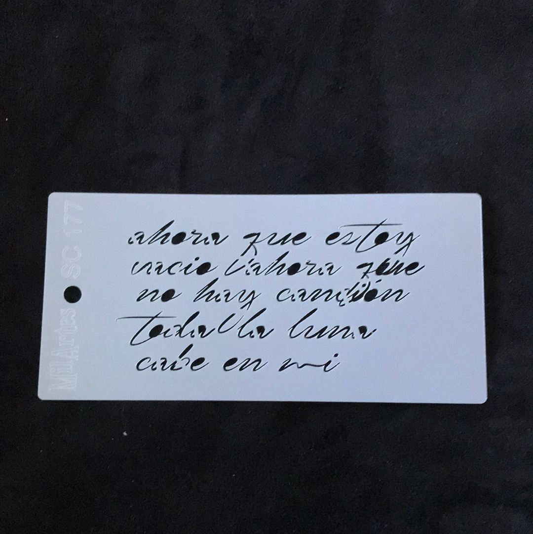 STENCIL 10 x 20 Letra Cursiva Milartes