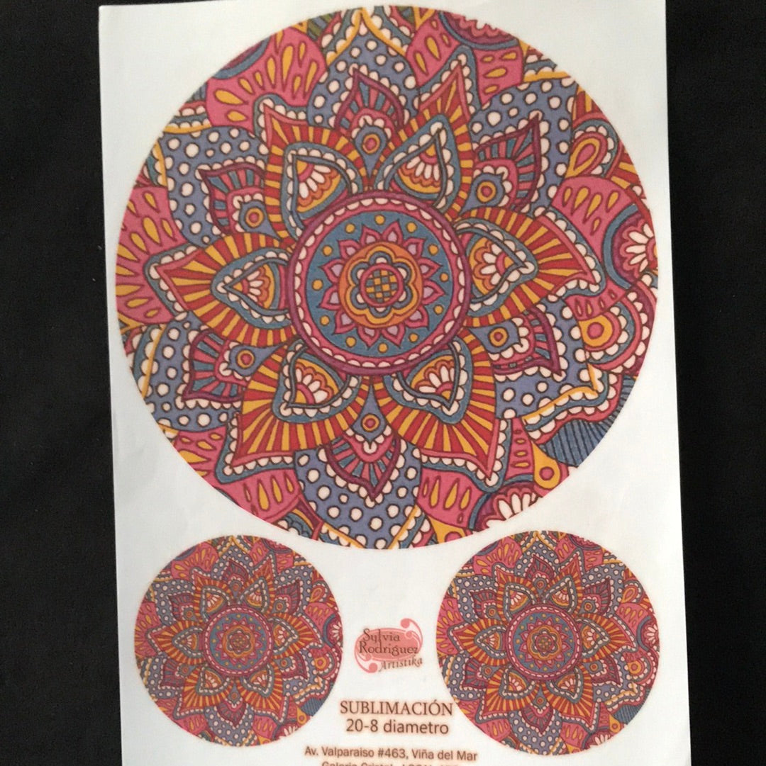 LAMINA PARA SUBLIMACIÓN MANDALAS