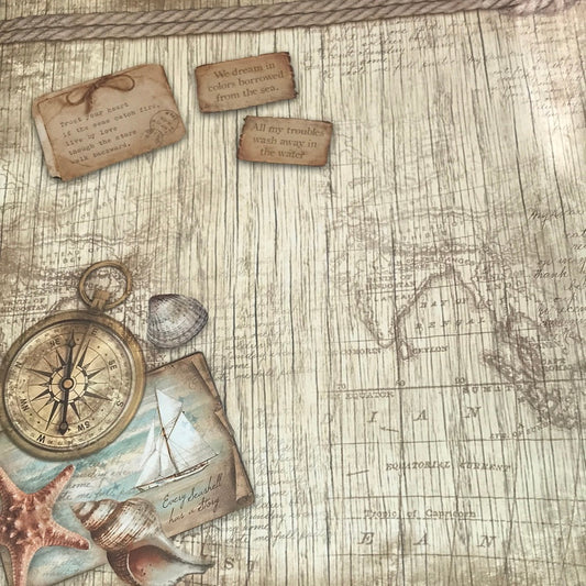 LAMINAS STAMPERIA  DOBLES PARA SCRAP SEA LAND