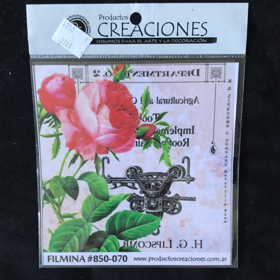LAMINAS FILMINA O CRISTAL, n70 medidas 14 x 14