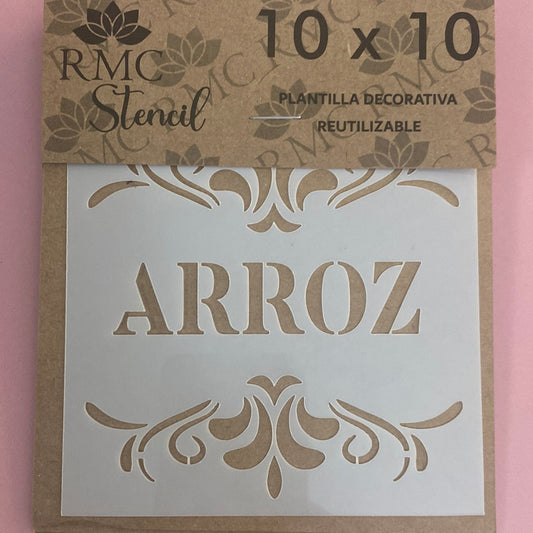 STENCIL CUADRADO 10X10 RMC ARROZ
