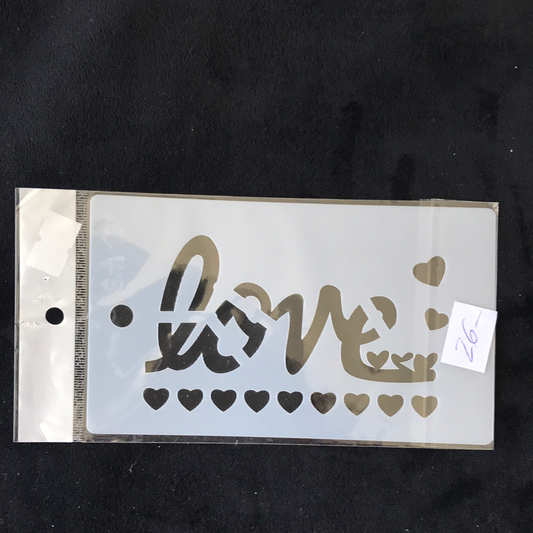 STENCIL 10 x 15  LOVE MILARTES