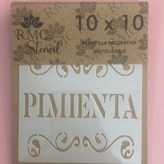 STENCIL CUADRADO 10X10 RMC PIMIENTA