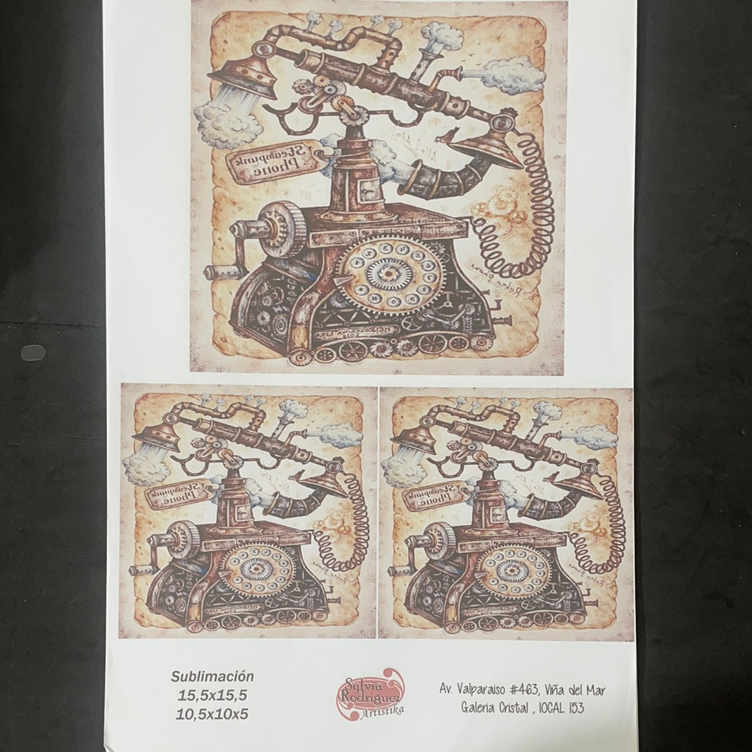 LÁMINA VINTAGE PARA SUBLIMACIÓN