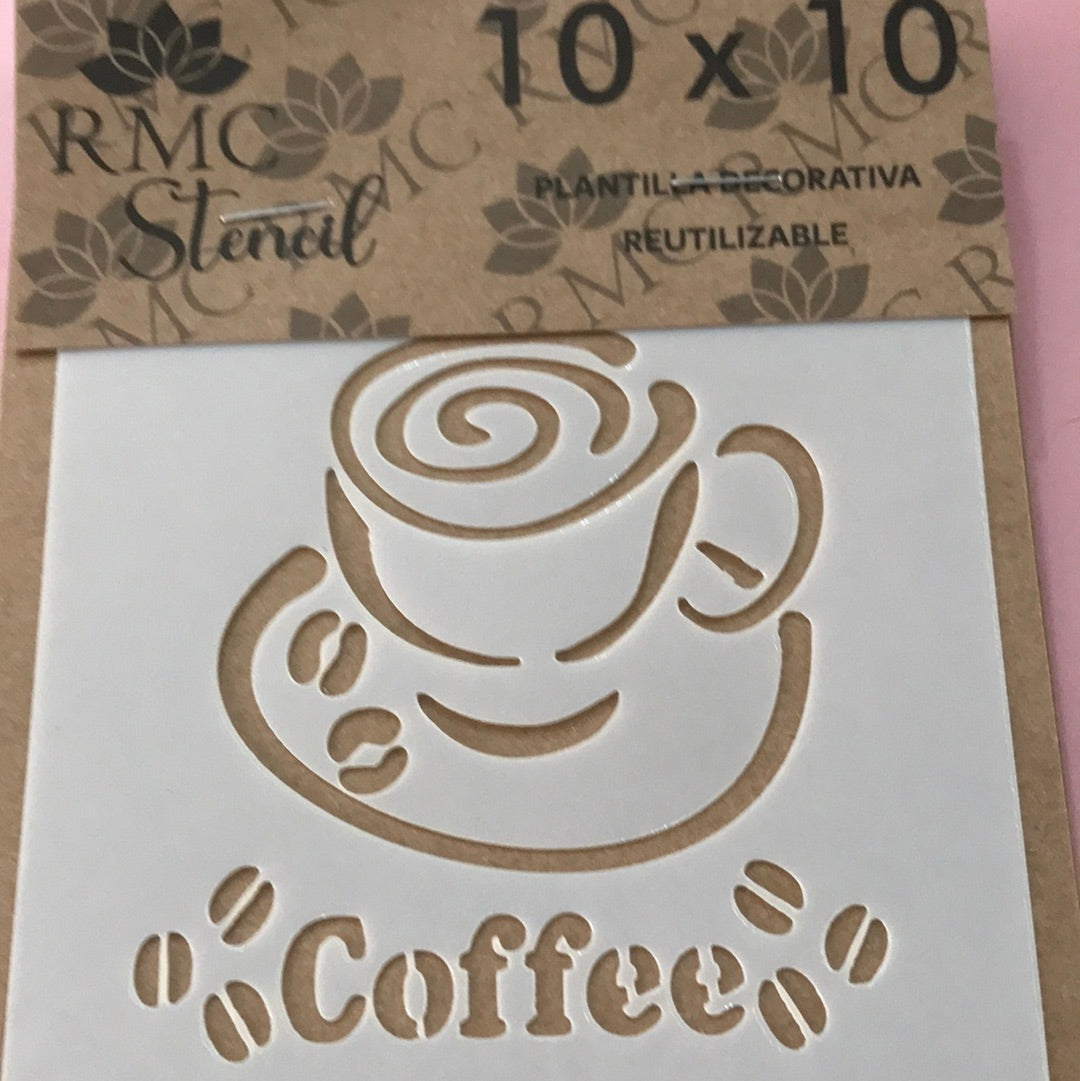 STENCIL  RMC CUADRADO 10X10 CAFE 1