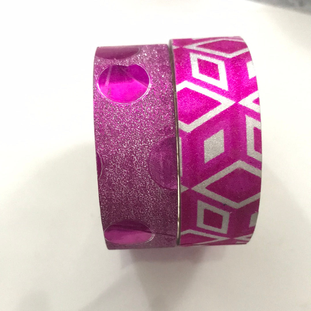 WASHI TAPE METALIZADOS 5 metros x 15 mm X 2 Unidad