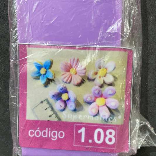 MOLDE SILICONA FLORES SUPERMOLDES