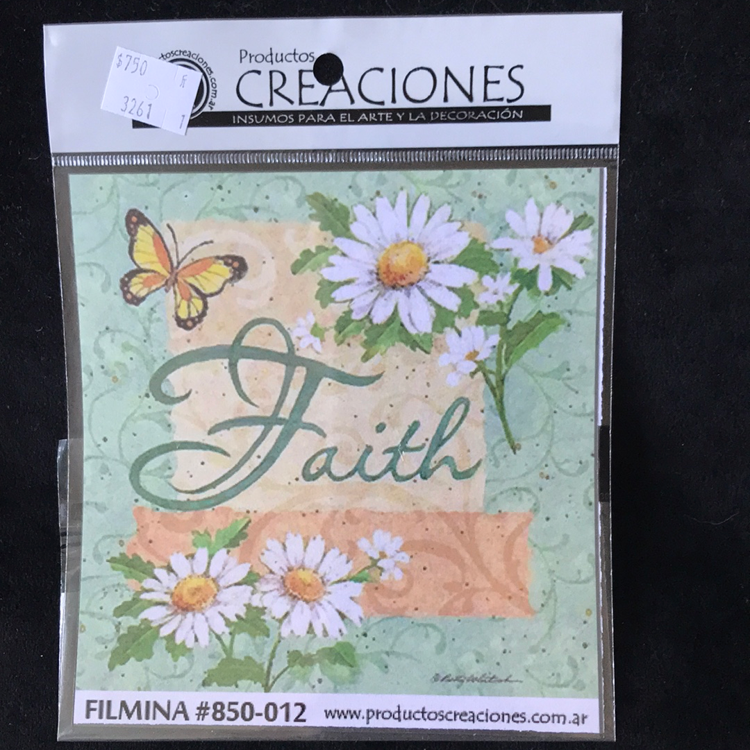 LAMINAS FILMINA O CRISTAL,n12 medidas 14 x 14