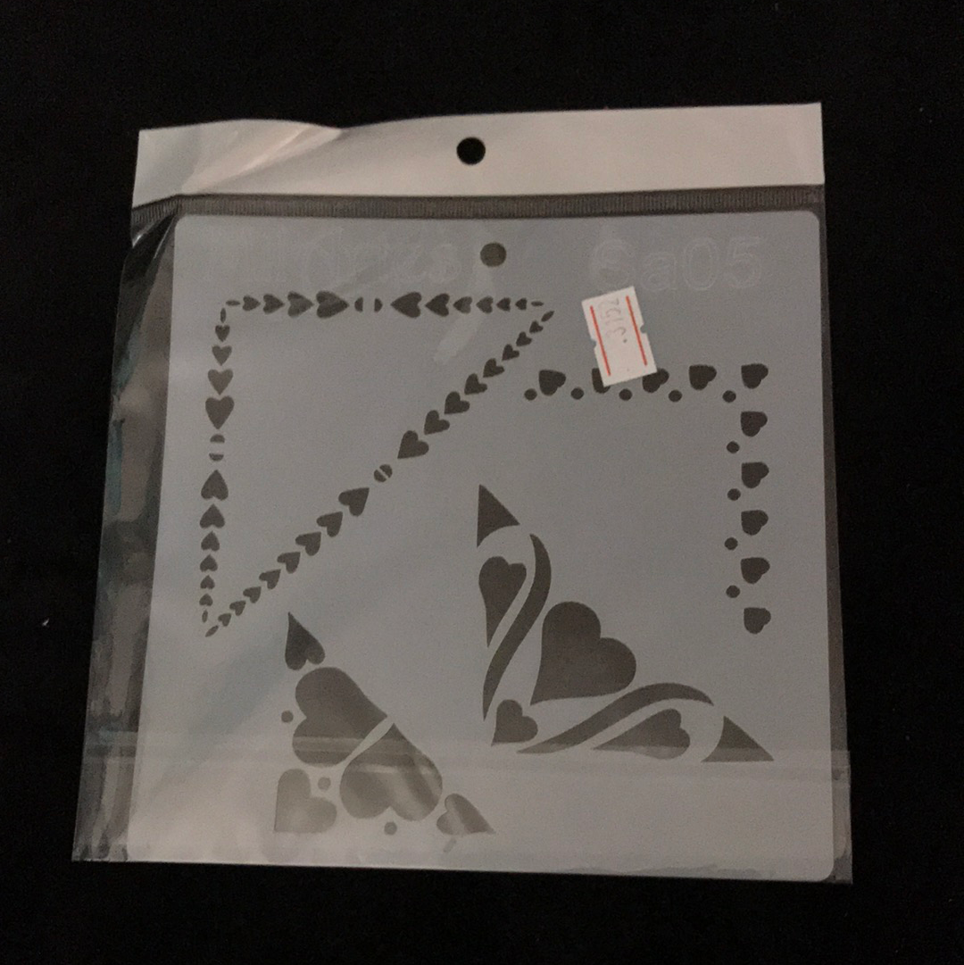 STENCIL 15 x15 MILARTES ESQUINAS