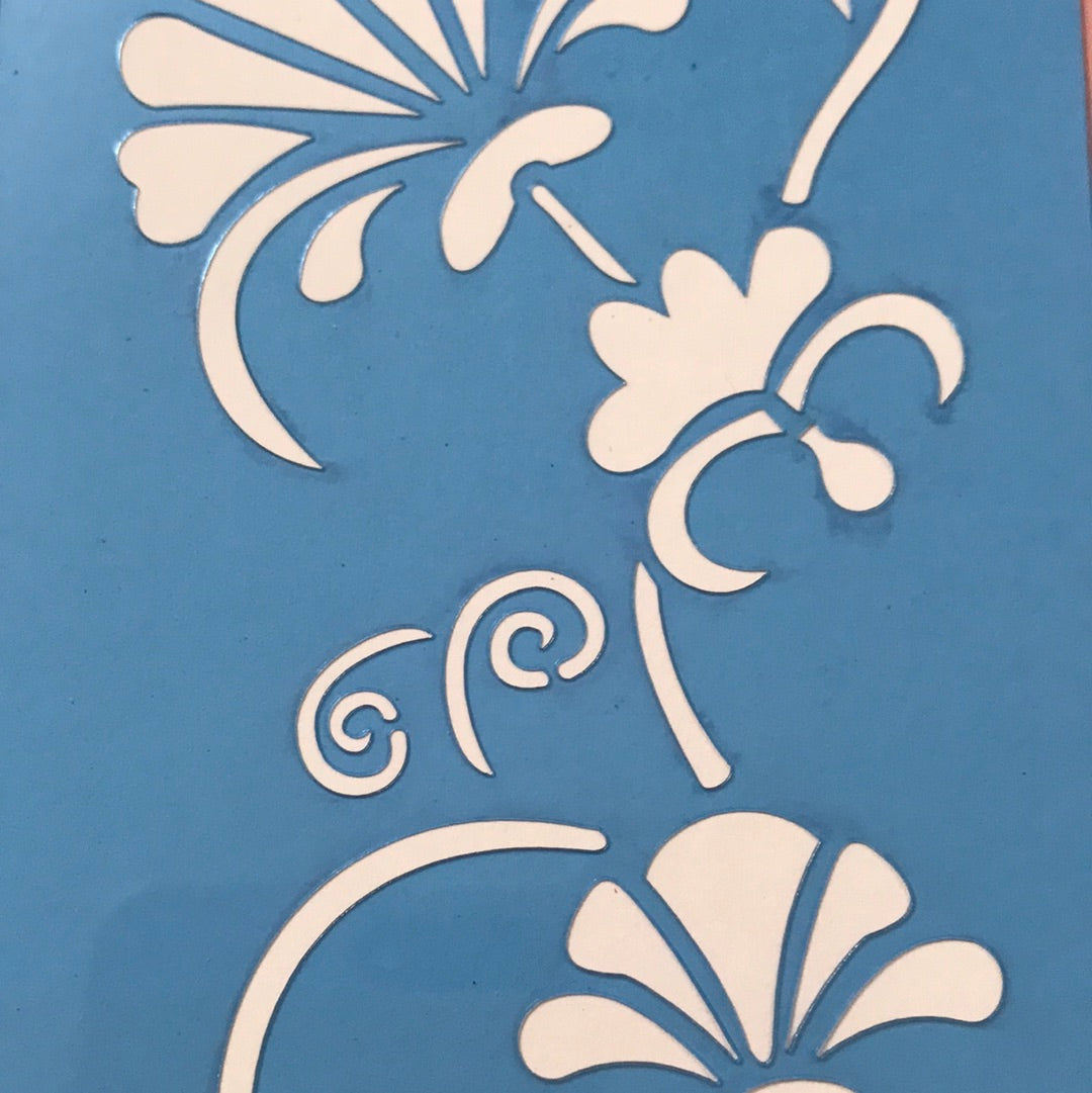 STENCIL 10X30 Flores OPA 1078