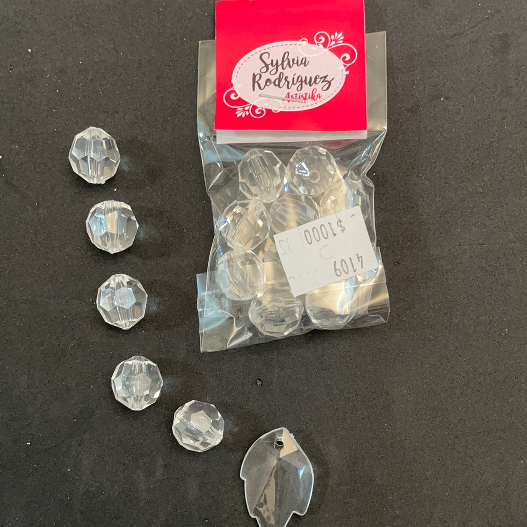 15-PRISMAS CRISTALES TRANSPARENTES10 mm 10 U