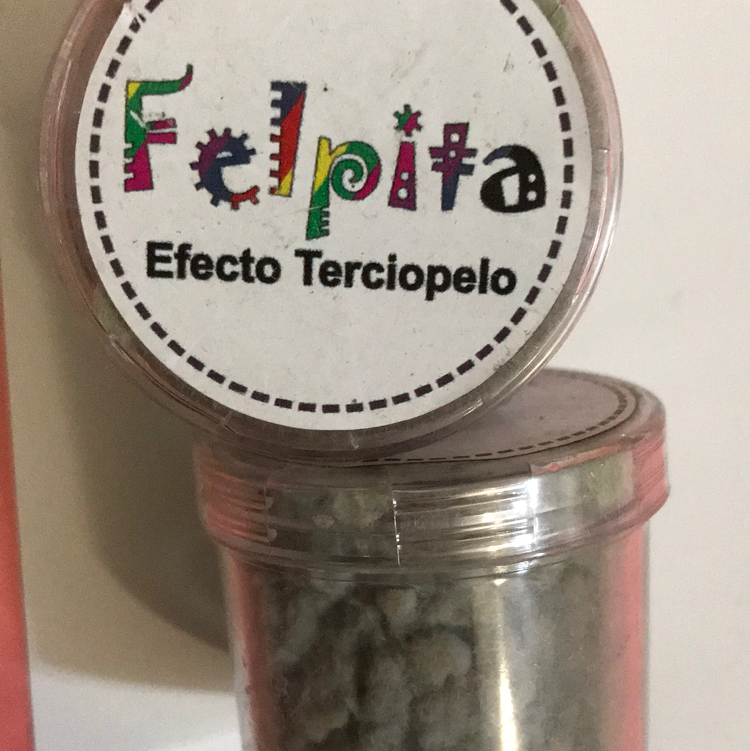 FELPITA EN POLVO EFECTO TERCIOPELO.GRIS 60cc