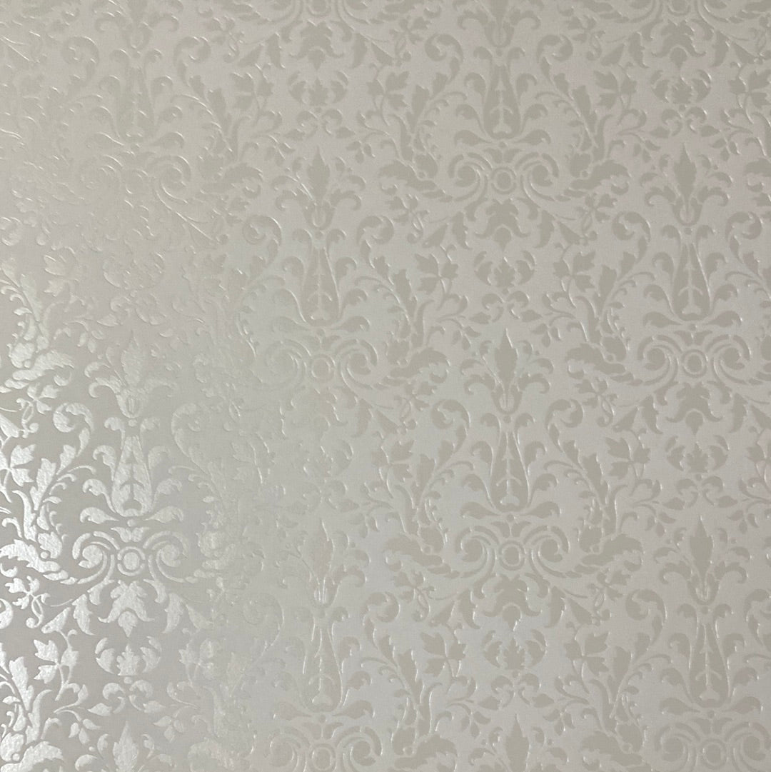 LAMINA DECOSCRAPP-DECOUPAGE 30 x30 METALIZADAS BLANCAS PLATEADAS