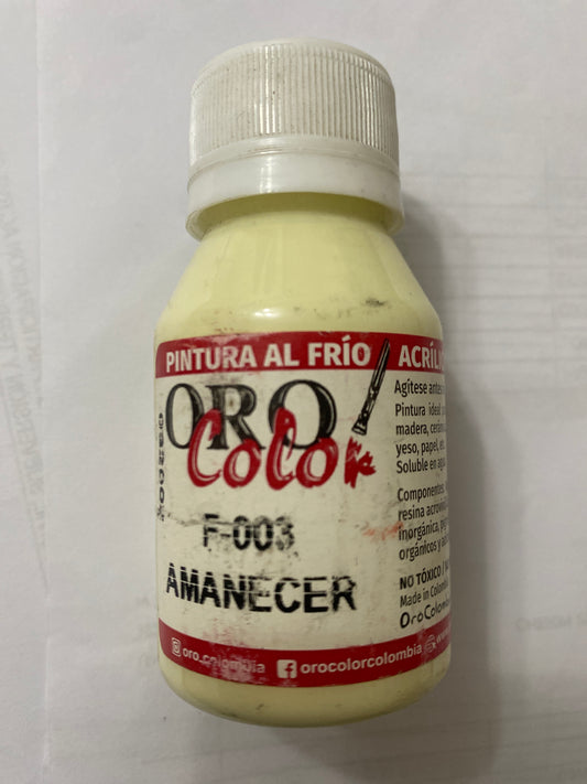 PINTURA ACRÍLICA ORO COLOR 60 CC 55 AMANECER