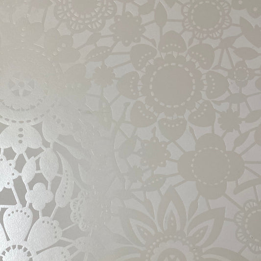 LAMINA DECOSCRAPP-DECOUPAGE 30 x30 METALIZADAS BLANCAS PLATEADAS