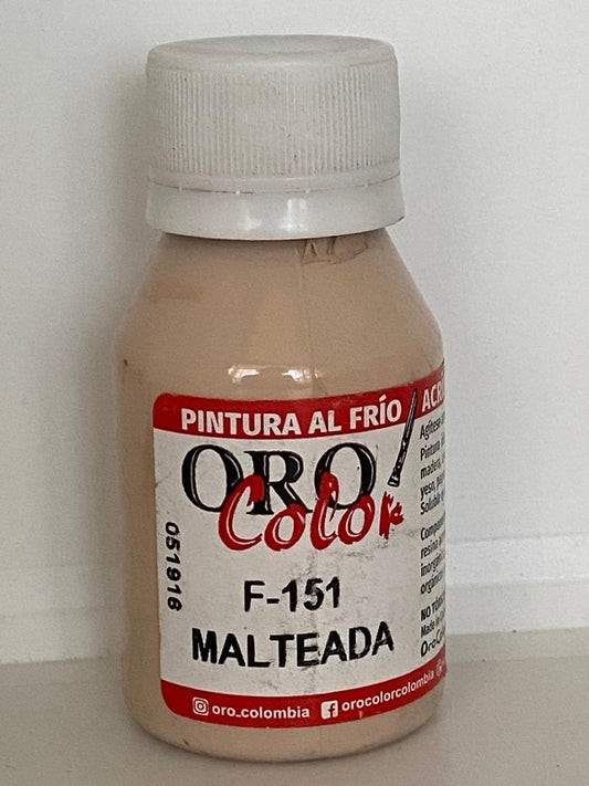 PINTURA ACRÍLICA ORO COLOR 60 CC 151 MALTEADA
