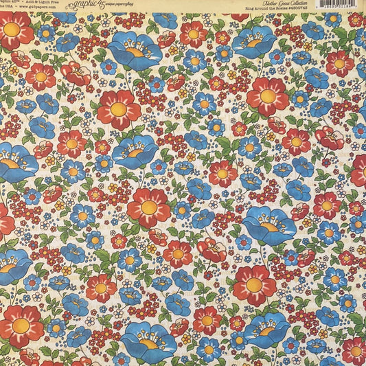 Lamina Graphic 45 Doble 30x30cm Scrapbooking USA - Mother  Goose Collection