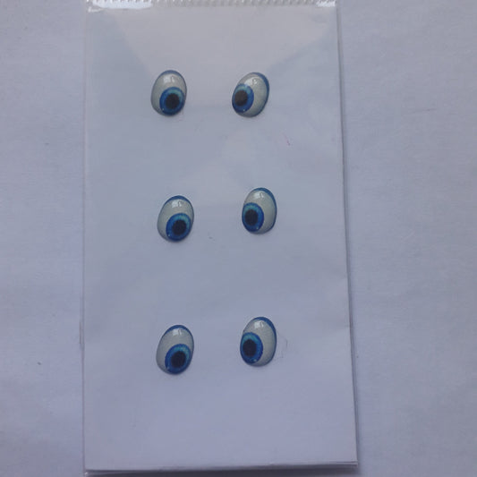 Ojitos adhesivos 3D azules-celestes
