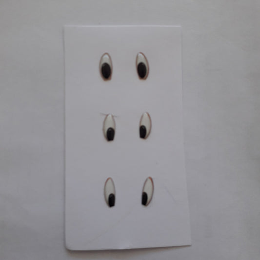 Ojitos adhesivos 3D negros