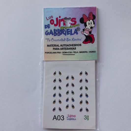 Ojitos adhesivos Gaby pequeños A03.3mm