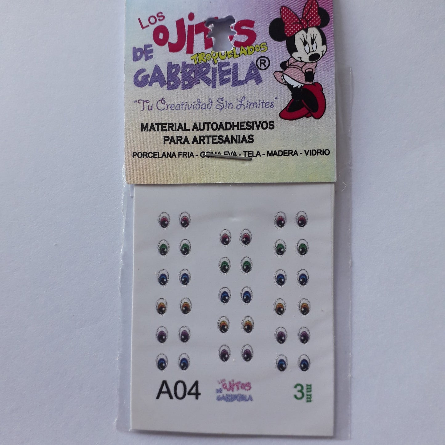Ojitos adhesivos Gaby pequeños A04.3mm