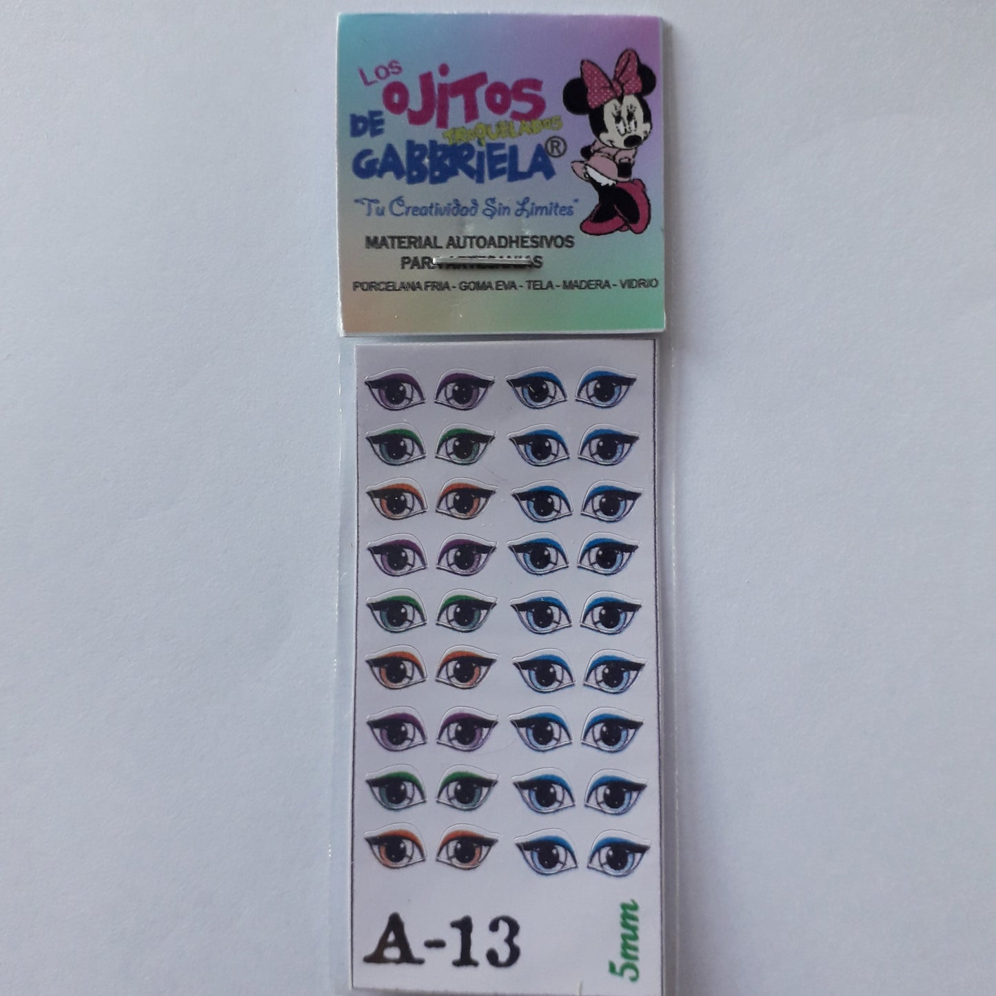 Ojitos adhesivos Gaby pequeños A13