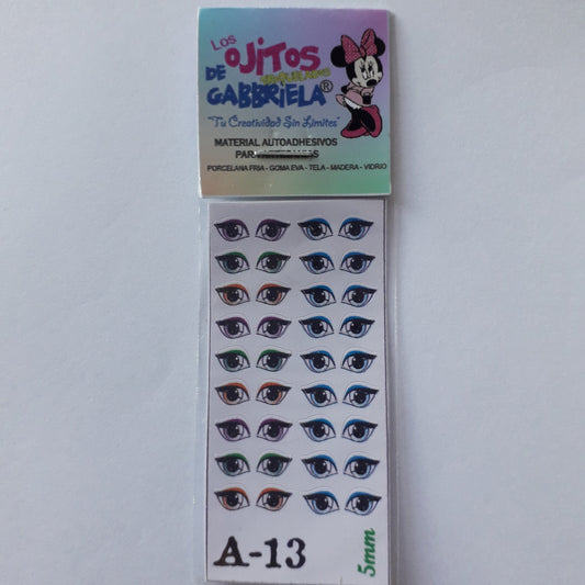 Ojitos adhesivos Gaby pequeños A13
