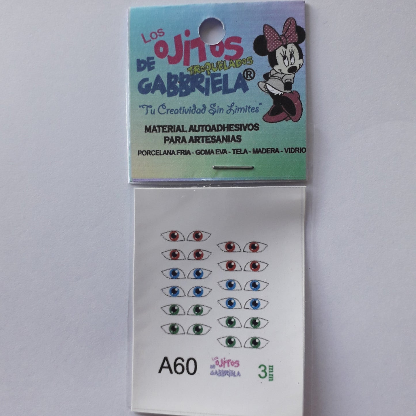 Ojitos adhesivos Gaby pequeños A60