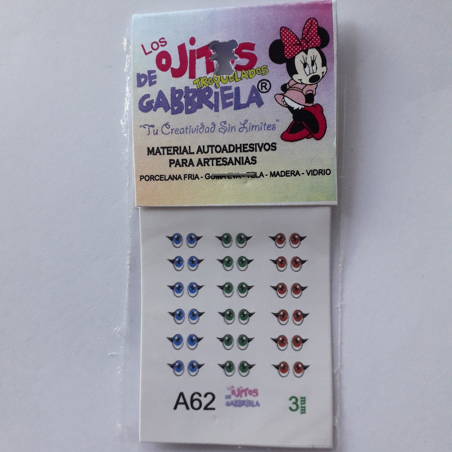 Ojitos adhesivos Gaby pequeños A62