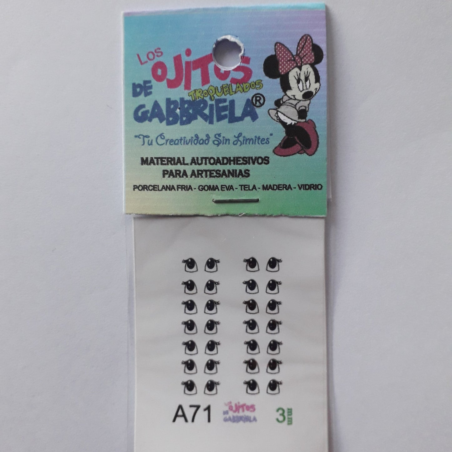 Ojitos adhesivos Gaby pequeños A71