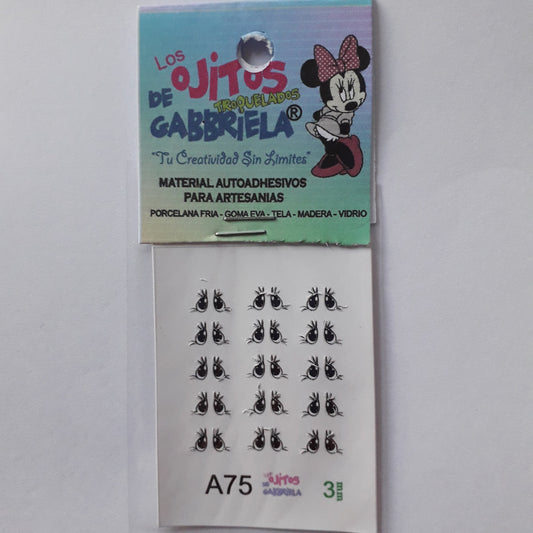Ojitos adhesivos Gaby pequeños A75