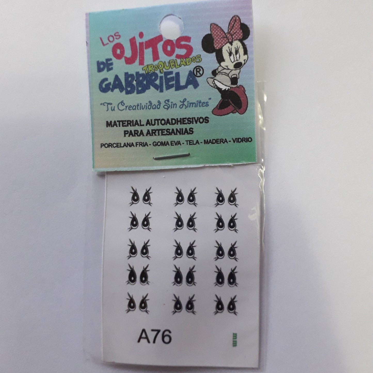 Ojitos adhesivos Gaby pequeños A76