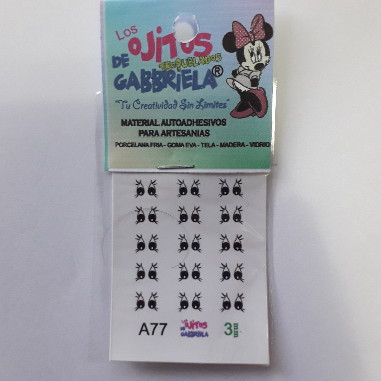Ojitos adhesivos Gaby pequeños A77