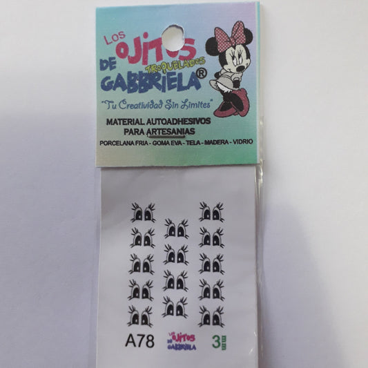 Ojitos adhesivos Gaby pequeños A78