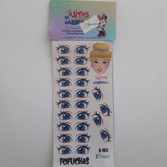 Ojitos adhesivos Gaby Fofuchas  A168 18mm